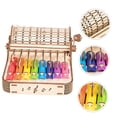 thumbnail image 4 of OULII Xylophone en Bois Instrument de Percussion 1Pcs Forme Rectangulaire Multicolore pour Enfants Jeu Musical, 4 of 7
