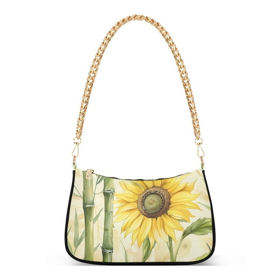 Sunflower BambooWomen Small Shoulder Bag Crossbody Tote Hobo Bags Purse Clutch Handbags with Chain Strap for Women