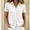 White, variant on Women's Short Sleeve Button Down Shirt Casual Stretch Blouse with Collar