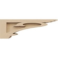 thumbnail image 3 of 2"W x 12"D x 4"H Thin Mayflower Rough Cedar Woodgrain TimberThane Corbel, Primed Tan, 3 of 6