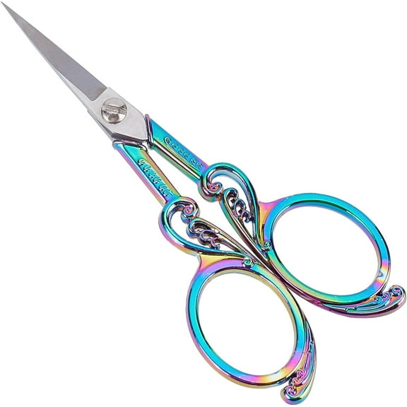 1pc 1pc Small Embroidery Sewing Detail Shears Vintage Tip Scissor Stainless Steel for Cutting Fabric Craft Knitting Threading Needlework Artwork Handicraft Tool