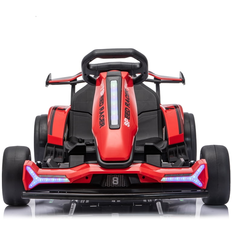 24V Go Kart Ride on Toys 800W 360° Drift Car w/ Adjustable Length