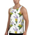 thumbnail image 2 of Fotbe Lavender Flowers Pattern Men's Quick Dry Workout Tank Top Gym Muscle Tee Fitness Bodybuilding Sleeveless T Shirt Breathable Workout Shirt-Medium, 2 of 9