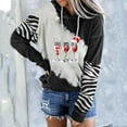 thumbnail image 1 of Pull de Noël à Capuche pour Femmes en Solde Mode Décontractée Imprimé de Noël Blouse à Manches Longues avec Poche, 1 of 5
