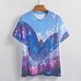 thumbnail image 3 of Vibe Blooming Tulips T Shirts Basic T-Shirt Short Sleeve Ladies Tee Shirt Summer Graphic Clothing, 3 of 6