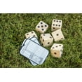 thumbnail image 2 of Triumph Big Roller Six Large Wooden Lawn Dice Set for Outdoor Use with Included Dry-Erase Scorecards, Markers, and Carry Bag, 2 of 15