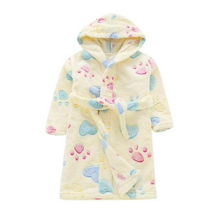 

Sales Honeeladyy Fall Toddler Baby Boys Girls Cartoon Bathrobes Flannel Night-Robe Sleepwear Back to School
