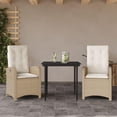 thumbnail image 2 of Juego de comedor para patio Casafoyer Beige de ratán sintético 3 piezas, 2 of 5