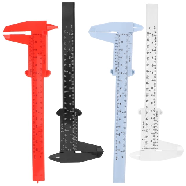 WEUVEB 4Ud Calibrador De Plástico No Digital 150 Mm Para Mediciones Confiables Y Portátiles