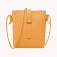 thumbnail image 5 of Bolso De Hombro Tipo Cubo Bolso de hombro tipo cubo para mujer, bolso de teléfono sólido, bolsos cruzados a la moda, monedero (amarillo), 5 of 5