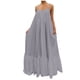 thumbnail image 2 of Vestidos de verano Fnochy para mujer, de una pieza, color liso, a la moda, informales, sin mangas, con tirantes, bolsillos, sueltos, sin espalda, vestido amplio con vuelo, 2 of 8