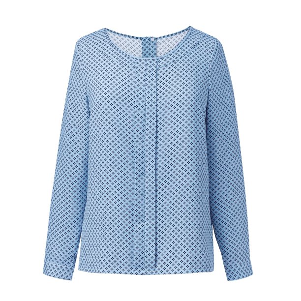 Brook Taverner - Camisa de manga larga modelo Roma para mujer (Azul Cielo/Azul Marino) Brook Taverner UTRW5379_skybluenavy