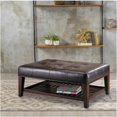 thumbnail image 3 of Bowery Hill Poussette de Table Basse en Similicuir Marron et Cappuccino, 3 of 3