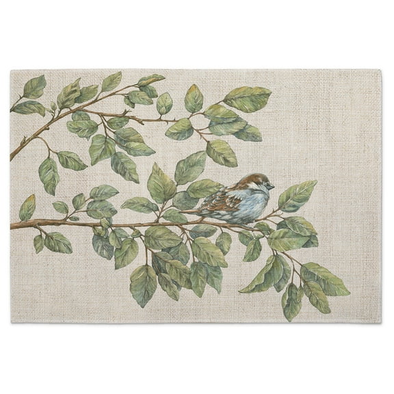 Highland Home "Bird Watching" 4-Pack Cotton Blend Washable Placemats