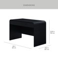 thumbnail image 3 of Better Homes & Gardens Juliet Curved Desk with Storage, Rich Black Finish, 3 of 13
