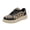 Black, variant on Sneakers for Women Round Toe Platform Sneakers, Lace Up Thick Sole Casual Walking Shoes, Non-Slip Chunky Fashion Trainers