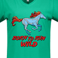 thumbnail image 4 of Inktastic Born to Run Wild- galloping horse Women's V-Neck T-Shirt, 4 of 5