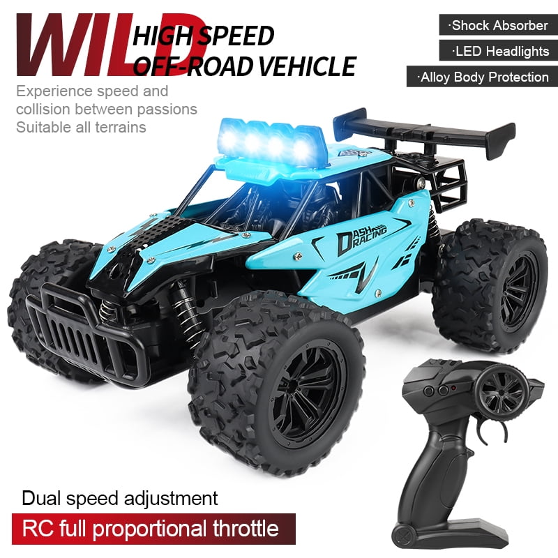 Meponn RC High-Speed Off-Road Truck 3699-RC8 All-Terrain Buggy 2.4GHz, 1:16 Scale, Blue