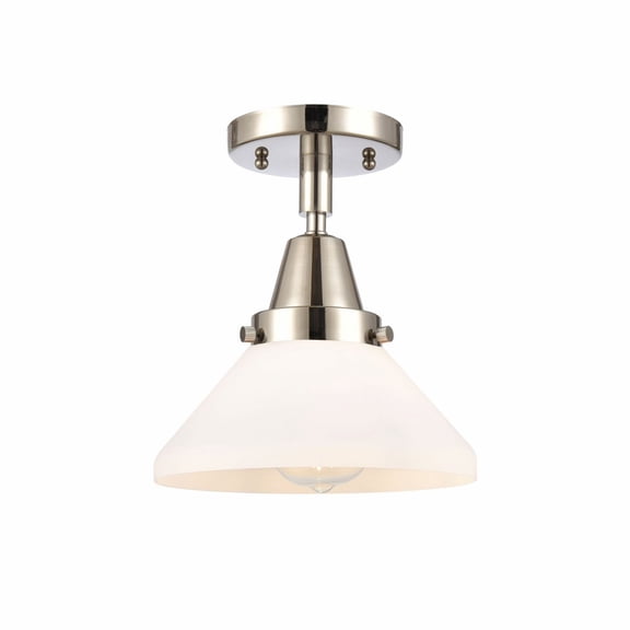 447-1C-PN-G4471-Innovations Lighting-Caden - 1 Light Flush Mount In Industrial Style-7 Inches Tall and 8 Inches Wide-Polished Nickel Finish-Matte