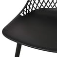thumbnail image 4 of Christopher Knight Home 312476 Chaise de Salle à Manger d'Extérieur Delora (Ensemble de 2), Noir, 4 of 9