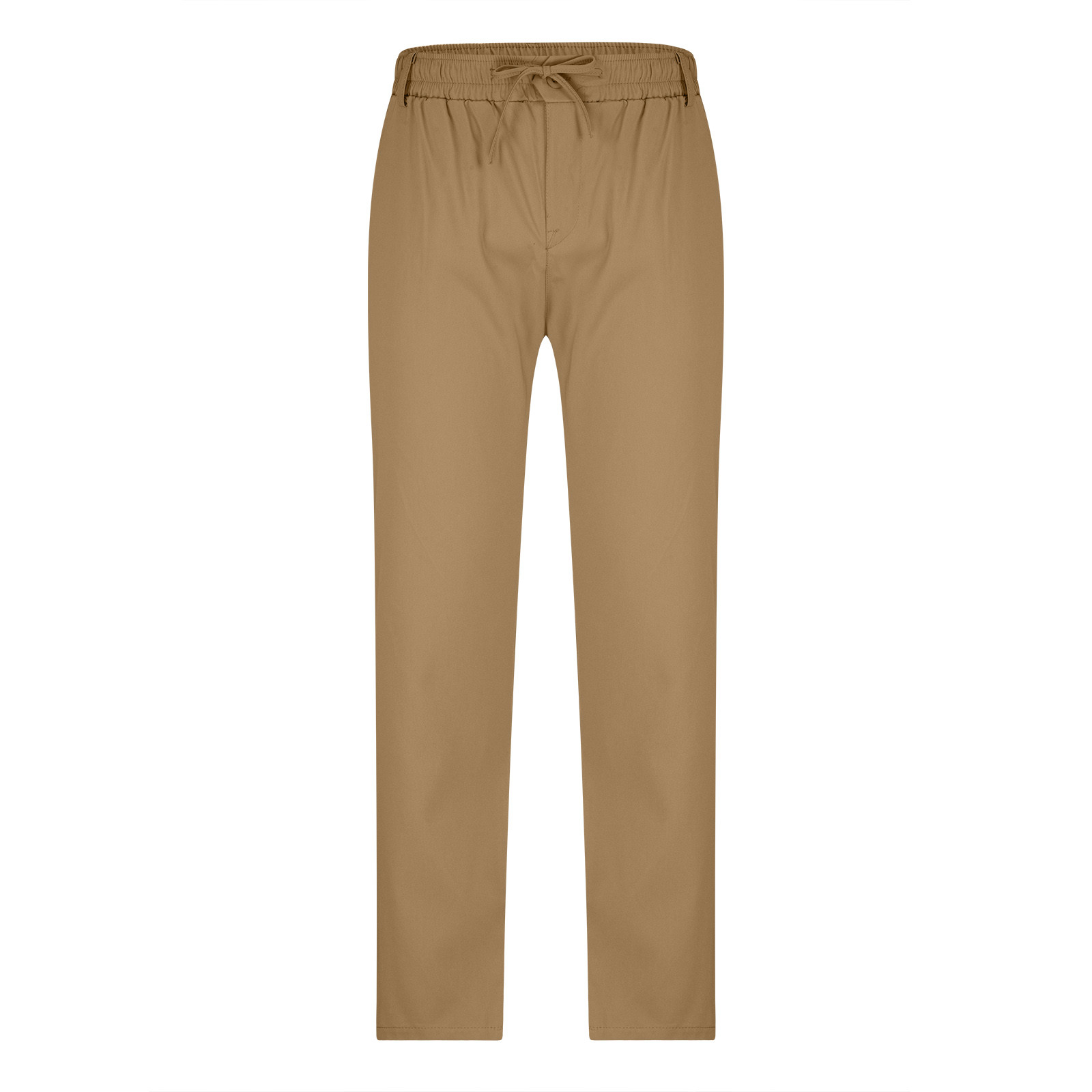 Tdoqot Chinos Pants Men- Drawstring Comftable Elastic Waist Slim Casual Cotton Mens Pants Khaki - image 5 of 6