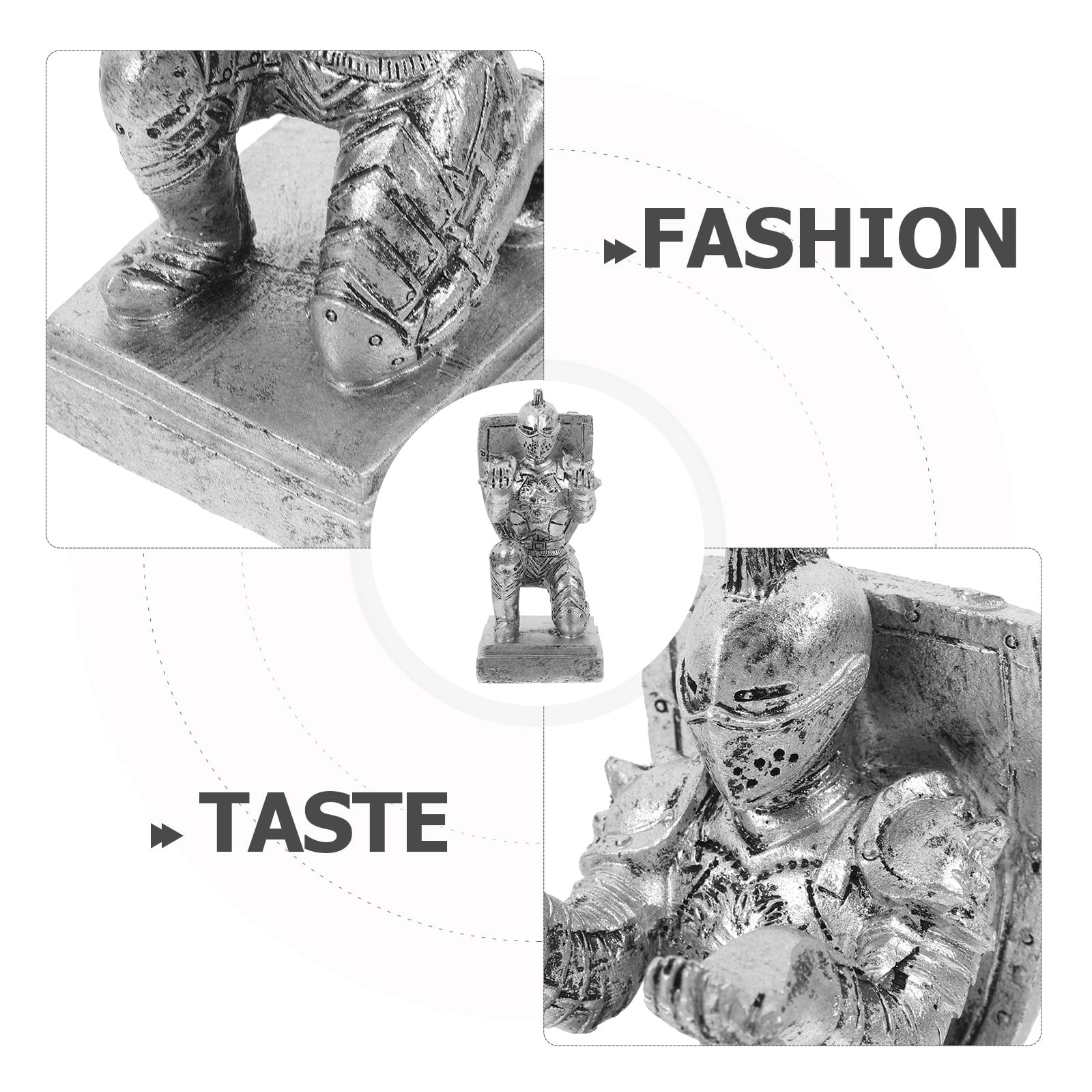 2pcs Resin Knight Shape Pen Holder Desk Organizer Accessories Desk Decoration Pen Stand For Office And Home Stationery Decor