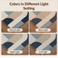 thumbnail image 7 of Design&I 3'x5' Washable Area Rug Low Profile & Durable Daily Traffic Ready Navy and Mustard Geometric Design Modern Abstract with Bold Shapes for Home Office, Hallway, 7 of 7