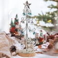 thumbnail image 4 of Mini Metal Christmas Tree, 11 Inch Wrought Iron Display Stand, Tabletop Xmas Tree for Home & Office, Desktop Holiday Decorations, 4 of 6