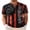 1776 Pentagram - Black White Red, variant on Mens Summer Henley Shirts Button Vacation Shirt Collarless Casual T-Shirts