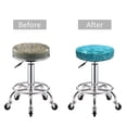 thumbnail image 5 of Round Bar Stool Seat Covers, Crystal Clear Ocean Waves Elastic Round Chair Cover Stool Seat Slipcover Bar Stool Cushions Round Pad for 12-14 inch, 5 of 7