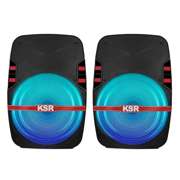 Combo de 2 Bocinas Bluetooth Kaiser PAK-9015 15 pulgadas 25 000 W c/u más Control