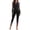 Grey, variant on Women's Full Body Swimsuit One Piece Floral Print Rash Guard Surf Swimsuit Front Zipper Long Sleeve Leg Bathing Suit Sun Protection Blue XS