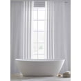 thumbnail image 6 of Light Grey Striped Semi Sheer Curtains 96 Inch Length 2 Panels Set, White Simple Neutral Modern Sheer Kitchen Curtain Privacy Voile Window Curtain for Living Room Bedroom Rod Pocket Drapes, 6 of 7