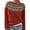Red, variant on Bovemsi Womens Sweaters Women's Knitted Isle Print Retro Sweater Casual Loose Crewneck Long Sleeve Lightweight Cropped Pullover Tops Fall Sweaters