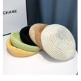 thumbnail image 3 of SikaFu Summer Thin Woven Beret Hat For Women, Spring And Summer Niche Style Small Fresh Hollow Breathable Beret Painter Hat, 3 of 9