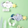 thumbnail image 4 of Coofit Wall Key Holder Wooden Star Moon Cloud Wall Mounted Coat Rack Clothes Hook, 4 of 10