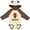 Natural & Brown w Ears, variant on My 1st Thanksgiving Turkey Boys or Girls Long Sleeve Baby Bodysuit