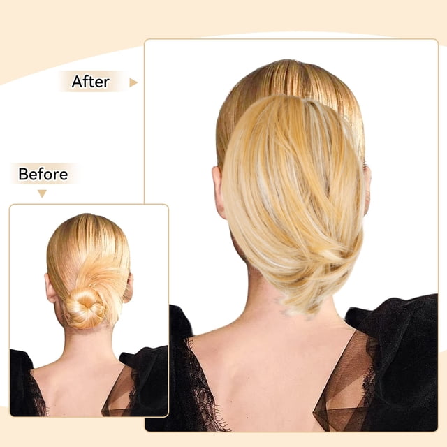 Vogacara Impresionantes accesorios para el cabello suaves y naturales para extensiones de moño de cola de caballo completamente cortas Cuidado del cabello Q20-18H613