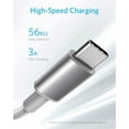 thumbnail image 3 of USB Type C Cable, Anker [2-Pack 3ft] Premium Nylon USB-C to USB-A Fast Charging Type C Cable(Silver), 3 of 7