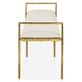thumbnail image 5 of Furniture of America Zayen Modern Stainless Steel Upholstered Bench, Gold, 5 of 9