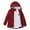 Red, variant on gbyLJF Women's Thickened Cotton-padded Jackets Mid-length Fleece Long Sleeve Hooded Coat Solid Color Zipper Warm Jacket Winter Outwear