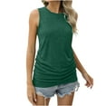 thumbnail image 2 of Meichang Womens Fashion Tank Tops Crewneck Loose Fit Basic y2k Going Out Clothes Casual Summer Sleeveless Shirts Lightweight Comfy Running Tank Tops for Women 2024, Green XXL, 2 of 9