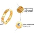 thumbnail image 2 of UBIUO Openwork Roman Numerals Ring for Women Girls of Stainless Steel & CZ Setting Silver/Rose Gold/Gold Plated - -, 2 of 4
