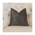 thumbnail image 2 of Plutus Modern Black Black Artificial Leather Luxury Throw Pillow - 22 x 22 in., 2 of 3