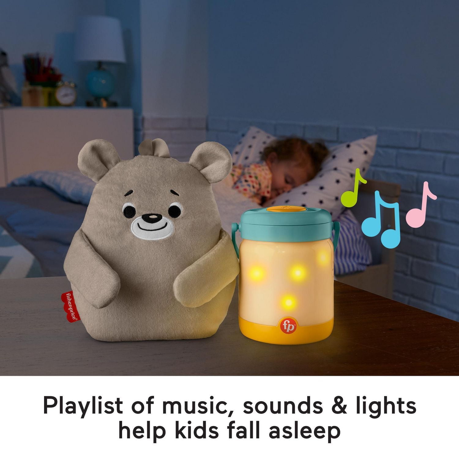 Fisher-Price Baby Bear & Firefly Soother Light-Up Sound Machine for Infant to Toddler