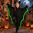 thumbnail image 5 of Yuncity Girls Halloween Costume Hooded With Bat Wings Cute Role Play Outfit For Kids Holiday Party Cosplay Clothes,Size 4-10 Years Black, 5 of 5