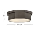 thumbnail image 6 of 46993BX Hinkley Lighting Facet - 30W 3 LED Medium Flush Mount-5 Inch Tall and 17.5 Inch Wide-Black Oxide Finish, 6 of 7