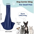 thumbnail image 2 of Pawaboo Small Dog Sling Carrier, Reversible Hands Free Dog Sling Carriers for Small Dogs and Cats, Puppy Slings Carrier with Safety Harness, Puppy Essentials, Indigo, 2 of 7