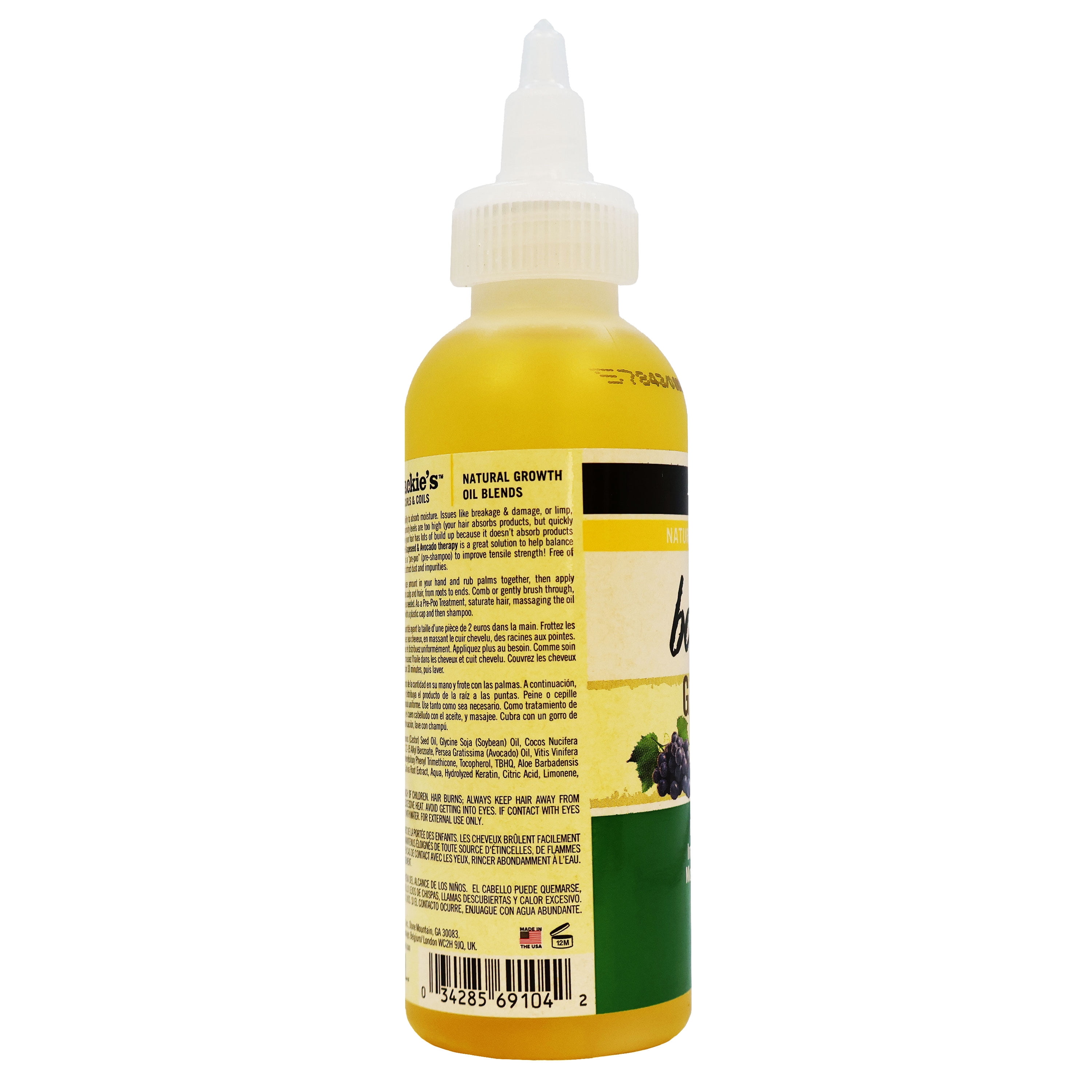 Aunt Jackie's Balance Grapeseed and Avocado Growth Oil 4 Oz., Pack of 6
