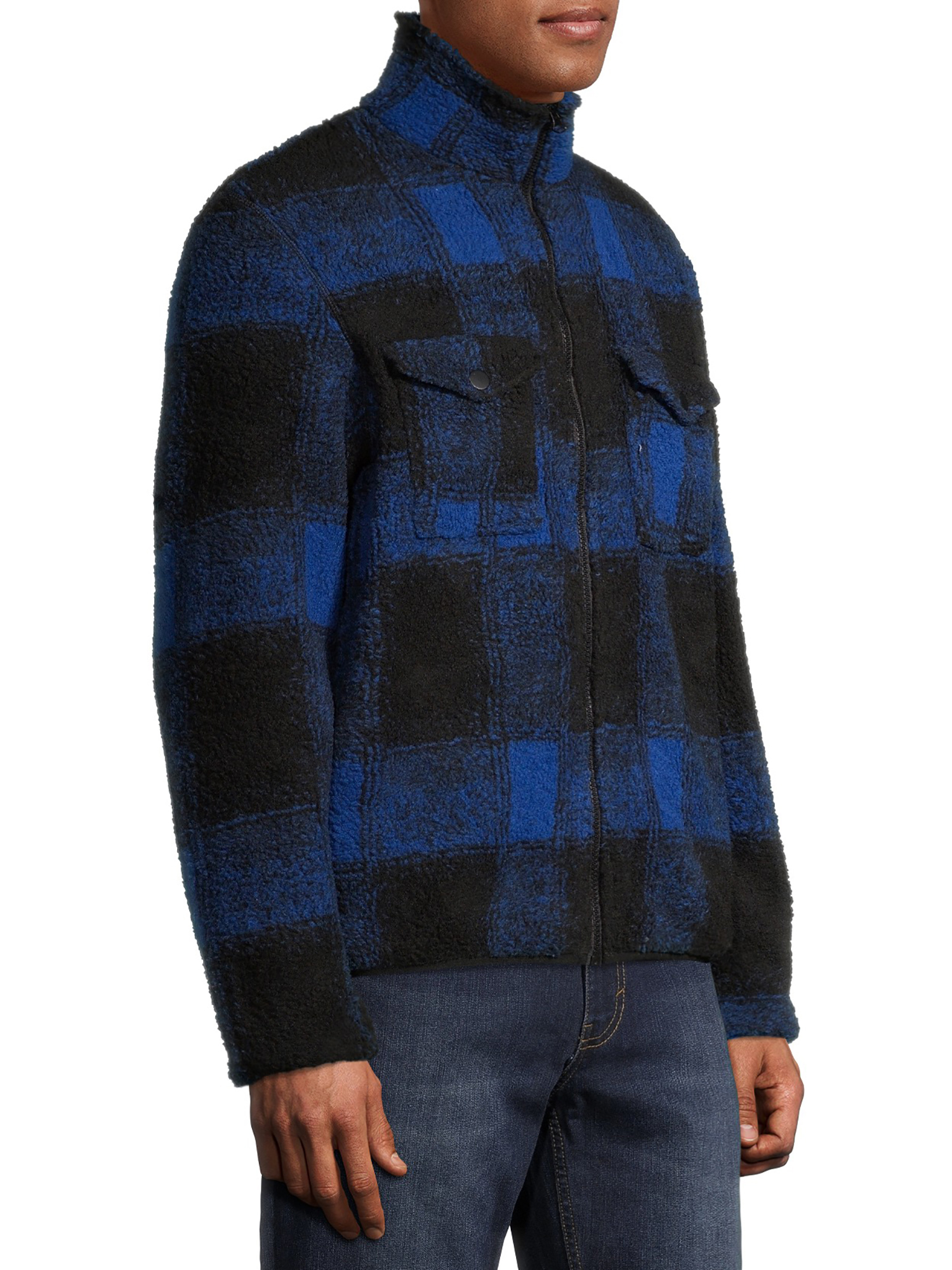 I5 Apparel Men's Buffalo Plaid Full Zip Sherpa Jacket, Sizes M-XXL - image 4 of 6